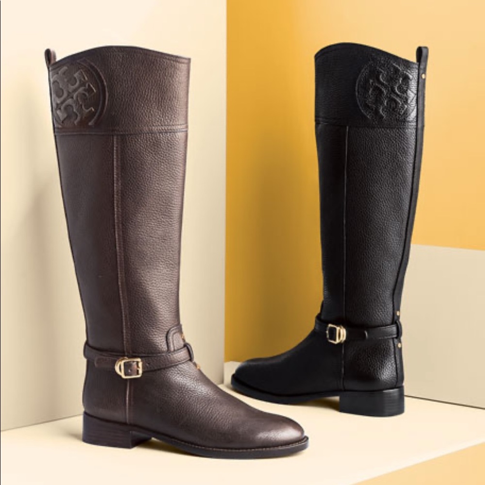 NEW Tory Burch Black Leather Tall Riding Boots
